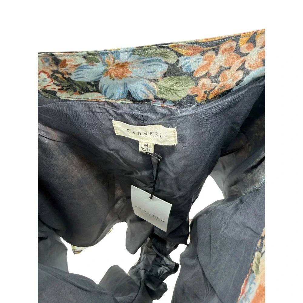 NWT Promesa Floral Chiffon Pleated Skort Size M Hidden Shorts Cottagecore Fall